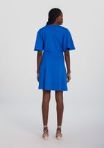 Vestido Curto Evasê Decote Em V