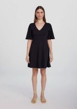 Vestido Curto Evasê Decote Em V