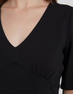 Vestido Curto Evasê Decote Em V