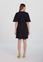 Vestido Curto Evasê Decote Em V