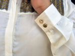 Camisa Em Viscose Bordados Em Tule 