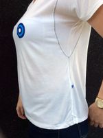 Blusa Feminina Câncer De Mama Em Viscose Branco Navajo P