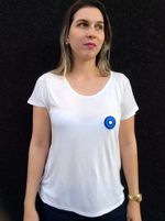 Blusa Feminina Câncer De Mama Em Viscose Branco Navajo P