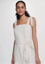 Vestido Midi Em Tecido Fio Tinto