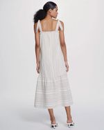 Vestido Midi Em Tecido Fio Tinto