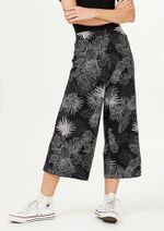 Calça Feminina Pantacourt Cintura Alta Em Viscose