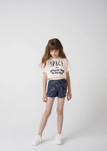 Shorts Infantil Menina Clochard Em Viscose