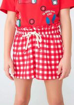 Shorts Infantil Menina Clochard Em Xadrez Dpa