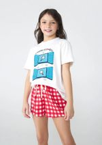 Shorts Infantil Menina Clochard Em Xadrez Dpa