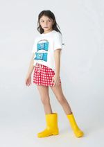 Shorts Infantil Menina Clochard Em Xadrez Dpa