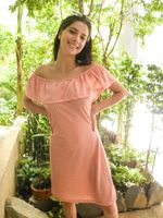 Vestido Estampado Com Babado - Up Zup