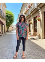 Blusa Infantil Em Malha De Viscose Estampada