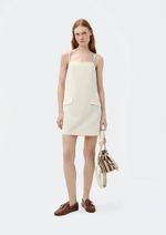 Vestido Curto Com Lapela Com Viscose