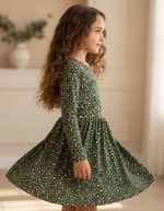 Vestido Infantil Manga Longa Rodado