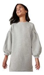 Vestido Infantil Menina Manga Longa Em Moletom Mini Me