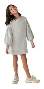 Vestido Infantil Menina Manga Longa Em Moletom Mini Me