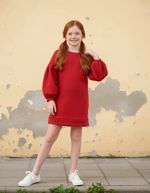 Vestido Infantil Menina Manga Longa Em Moletom Mini Me