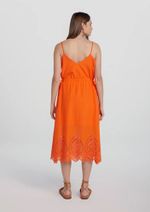 Vestido Midi Com Barra Em Laise