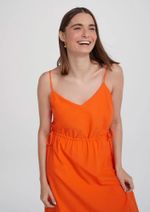 Vestido Midi Com Barra Em Laise