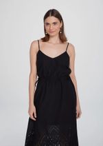Vestido Midi Com Barra Em Laise