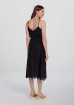 Vestido Midi Com Barra Em Laise