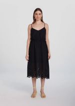 Vestido Midi Com Barra Em Laise