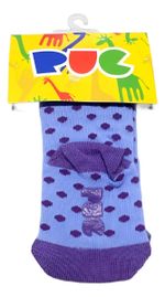 Kit Com 3 Meias Bebê  Azul/violeta 0 A 6 Meses