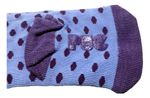 Kit Com 3 Meias Bebê  Azul/violeta 0 A 6 Meses
