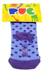 Kit Com 3 Meias Bebê  Azul/violeta 0 A 6 Meses