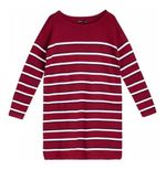 Vestido Listrado Curto Em Tricô Fio Tinto De Algodão 
