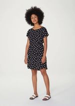 Vestido Curto Em Tecido De Viscose Com Cordão