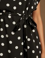 Vestido Curto Em Tecido De Viscose Com Cordão