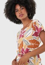 Vestido Curto Em Tecido De Viscose Com Cordão