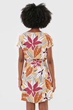 Vestido Curto Em Tecido De Viscose Com Cordão
