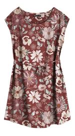 Vestido Curto Em Tecido De Viscose Com Cordão