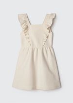 Vestido Curto Infantil Manga Curta Com Babados