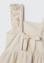 Vestido Curto Infantil Manga Curta Com Babados