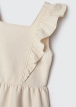 Vestido Curto Infantil Manga Curta Com Babados