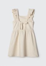 Vestido Curto Infantil Manga Curta Com Babados