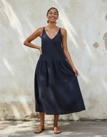 Vestido Godê Em Tecido De Algodão