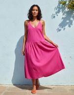 Vestido Godê Em Tecido De Algodão