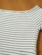 Vestido Curto Evasê Listrado - Preto