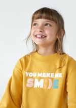Vestido Infantil Manga Longa Com Estampa Em Moletom