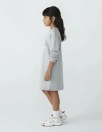 Vestido Infantil Manga Longa Com Estampa Em Moletom
