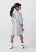 Vestido Infantil Manga Longa Com Estampa Em Moletom