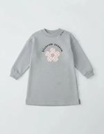 Vestido Infantil Manga Longa Com Estampa Em Moletom