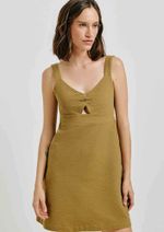 Vestido Curto Alças Médias Em Malha Rústica