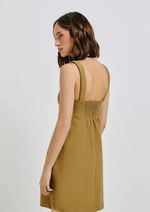Vestido Curto Alças Médias Em Malha Rústica