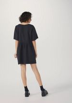Vestido Evasê Com Decote V Em Viscose Sarjada
