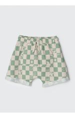 Conjunto Bebê Menino Body Com Shorts Xadrez